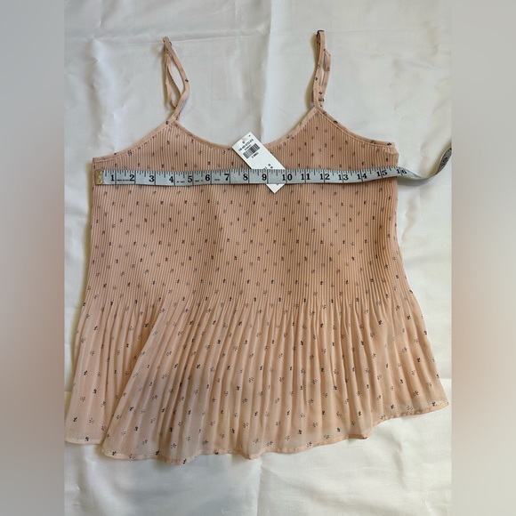 Abercrombie & Fitch Women Spaghetti Strap Pleated Lined Pink Tank Top XS NWT - Picture 8 of 9